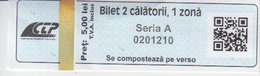 Romania - Iasi - Tramway And Bus Ticket, 2 Trips, Used Ticket - Europa