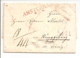 1819 GRENSKANTOORSTEMPEL Amsterdam Met Sterren.K.136 III.FRANCO GRENZEN>SUISSE - ...-1852 Precursori