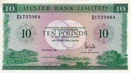 Ireland Northern Ulster Bank Limited 10 Pounds 1989 VF P-327d "free Shipping Via Registered Air Mail" - 10 Ponden