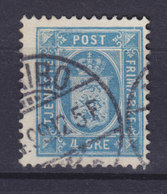 Denmark 1896 Mi. 5 Y A B    4 Ø Wappen Dienstmarke Perf. 12 ½ MARIBO Cancel - Service