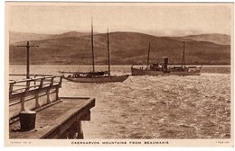 Caernarvon Mountains From Beaumaris Tuck's Post Card - Anglesey
