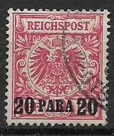 GERMANIA REICH UFFICI TEDESCHI NEL LEVANTE 1889 SOPRASTAMPATO UNIF. 7 USATO VF - Andere & Zonder Classificatie