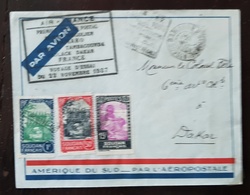 SOUDAN N°78+72+65 Sur Lettre. 1er Vol, Voyage D'essai Du 22 NOVEMBRE 1937 BAMAKO-FRANCE - Cartas & Documentos