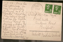 Norway & Marcofilia, Molde, Trondheim To Belfast Nord Ireland 1932  (118) - Brieven En Documenten
