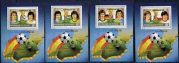 TCHAD Football, Coupe Du Monde 82. Bloc De Luxe Yvert 399E/H Dentelé ** MNH - 1982 – Espagne