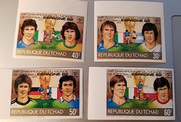 TCHAD Football, Coupe Du Monde 82. Yvert 399E/H NON Dentelé (Imperforate) ** MNH - 1982 – Espagne