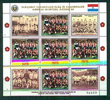 PARAGUAY Coupe Du Monde Football MEXICO 86, Feuillet 9 Valeurs (Michel 3983)** MNH. - 1986 – México