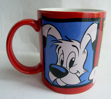 MUG TASSE EN FAIENCE ROUGE PARC ASTERIX 2000 IDEFIX 1 - El Arte De La Mesa