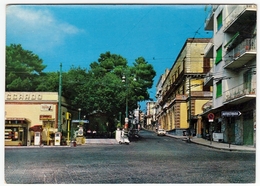 PORTICI - PIAZZA BELLAVISTA E PENSIONE POLI - NAPOLI - 1966 - Distributore Benzina - Portici