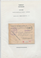 707/27 - TURNHOUT - Enveloppe Recommandée En FRANCHISE 1924 - Tribunal Des Dommages De Guerre Vers ANTWERPEN - Franchise