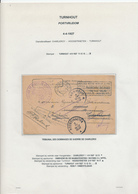 708/27 - Carte En FRANCHISE 1927 - Tribunal Des Dommages De Guerre CHARLEROY Vers HOOGSTRAETEN , Puis TURNHOUT - Franchise