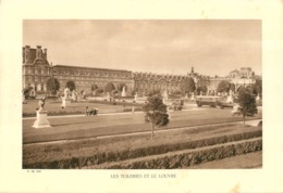 GRAVURE PARIS  LES TUIILERIES ET LE LOUVRE  FORMAT  29 X 20 CM - Estampes & Gravures