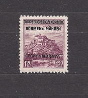 Bohemia & Moravia 1939 MNH ** Mi 11 Sc 11 Stamps Of Czechoslovakia Overprinted In " BÖHMEN U. MAHREN / ..." . - Nuovi