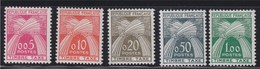 = Timbres Taxes Série Gerbes République Française 5 Timbres N°90 91 92 93 94 Neufs - 1960-.... Neufs