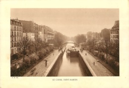 GRAVURE PARIS LE CANAL SAINT MARTIN   FORMAT 29 X 20 CM - Prenten & Gravure