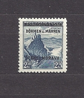 Bohemia & Moravia 1939 MNH ** Mi 15 Sc 15 Stamps Of Czechoslovakia Overprinted In " BÖHMEN U. MAHREN / ..." . - Nuovi
