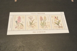 M4573 - Bloc  Number 12 -MNH Sweden - Sverige -  1982- SC. 1419- Wild Orchids MI. 1205-1208 - Blocks & Sheetlets