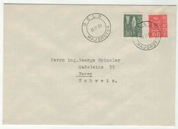 Norvège // Norge // Lettre Recommandée Pour La Suisse 1er Jour 16.11.1964 - Storia Postale