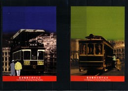 Hong Kong 2004 100 Years Of Hong Kong Trams Postal Stationery Postcards - Brieven En Documenten