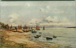 CPA- EUG. BOURGEOIS SIGNED 1910s POSTCARD - BRETAGNE - PORT-LOUIS - LA MER DE GRAVES ( BG58) - Bourgeois