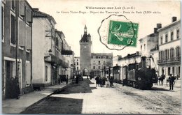 47 - VILLENEUVE Sur LOT -- Le Cours Victor Hugo - Départ Des Tramways - Tournon D'Agenais