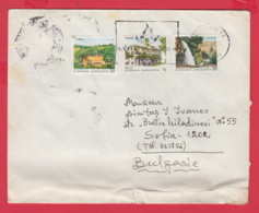239092 / COVER 1997 - 50+10+60 - Amphitheatre , BUILDING CLOCK , Waterfall FLAMME Thessaloniki , Greece Grece - Covers & Documents