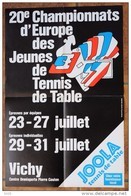 FRANCE - 1977 - VICHY - Affiche Championnats Europe Jeunes - Tennis Table Tischtennis - Tenis De Mesa