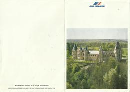 MENU AIR FRANCE - NEW YORK / PARIS  - Château De BOURLEMONT - Menu Cards