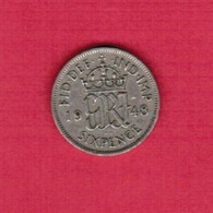 GREAT BRITAIN   6 PENCE 1948  (KM # 862) #5180 - H. 6 Pence