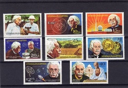 Nicaragua 1981, NOT OVERPRINTED, Einstein, Gandhi, Schweitzer, Apolli 11, 8val. RARE - Albert Schweitzer