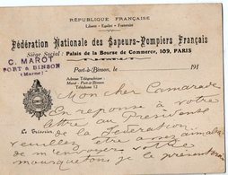 VP13.518 - MILITARIA - Carte - C. MAROT - Fédération Nationale Des Sapeurs - Pompiers Français à PARIS & PORT A BINSON - Pompieri