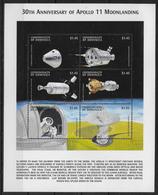 DOMINIQUE  Feuillet  N° 2325/30 * *  ( Cote 10.50e ) Espace Apollo 11 - Oceania