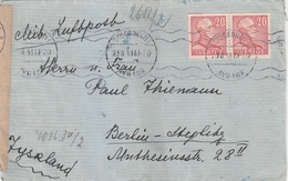 Suède  Lettre Censurée Pour L'Allemagne 1943 - 1930- ... Francobolli In Bobina II