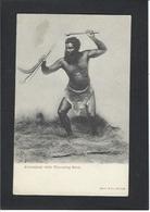 CPA Australie Australia Aborigène Non Circulé Guerrier Armes Boomerang - Aborigènes