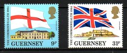 GUERNESEY. N°288-9 De 1984. Drapeaux/Commonwealth. - Francobolli
