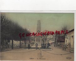 77 - CRECY EN BRIE- LE MONUMENT AUX MORTS - CARTE TOILEE - EDITEUR CHOCOLAT LOUIT - Other & Unclassified