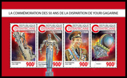 CENTRAL AFRICA 2018 **MNH Yuri Gagarin Space Raumfahrt Espace M/S - IMPERFORATED - DH1847 - Afrika