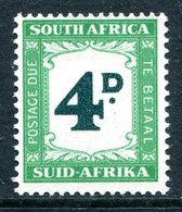 South Africa 1950-58 Postage Dues - Capital D. - SUID-AFRIKA - 4d Green MNH (SG D42) - Strafport