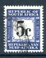 South Africa 1961-69 Postage Dues - 1st Wmk. - 5c Blue And Black Used (SG D56) - Impuestos