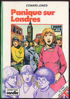 {15528} E. Jones "Panique Sur Londres" Biblio Verte, Offert Par Candia 1982.  " En Baisse " - Bibliothèque Verte