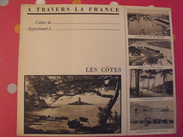 Protège-cahier à Travers La France. Les Côtes. Pouliguen Douardenez Porto La Rochelle La Baule Arcachon Collioure - Omslagen Van Boeken