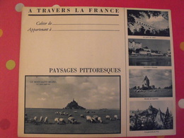 Protège-cahier à Travers La France.paysages Pittoresques Montsaint-Michel Pont Du Gard Loire à Saumur Puy Cahors Carnac - Copertine Di Libri