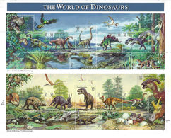 US 1996 Prehistoric Animals The World Of Dinosaurs Sheets Scott # 3136,VF MNH** - Sheets