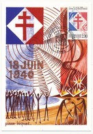 FRANCE - Carte Maximum - 2,30 Appel à La Résistance - PARIS - 17/18 Juin 1990 - Guerre Mondiale (Seconde)