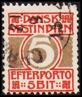 1905. Numeral Type.  5 Bit Red/grey. 2. PRINT. (Michel P5A) - JF309218 - Denmark (West Indies)