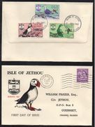 JETHOU - GUERNSEY - CHANNEL ISLANDS - GB - EUROPA  / 1961 VIGNETTES SUR LETTRE (ref 3574) - Cinderellas