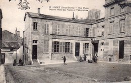 CPA, Niort, Rue Dupin, Nouvel Hôtel Des Postes Et Télégraphes, Animée - Niort