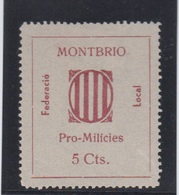 MONTBRIÓ (TARRAGONA).  EDIFIL 1 * - Emisiones Repúblicanas