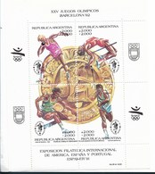 ARGENTINA 1990 BARCELONA 92 OLYMPIC GAMES SPORTS MINIATURE SHEET SC B152 MICHEL BL 47 - Neufs