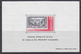 Andorra Fr. 1982 1st Philatelic Exhibition M/s ** Mnh (41425) - Blocs-feuillets